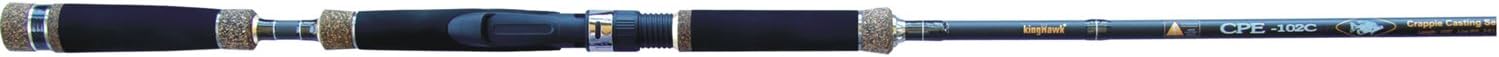 Kinghawk Crappie Casting Rod (2-Piece), Black/Blue, 11-Feet