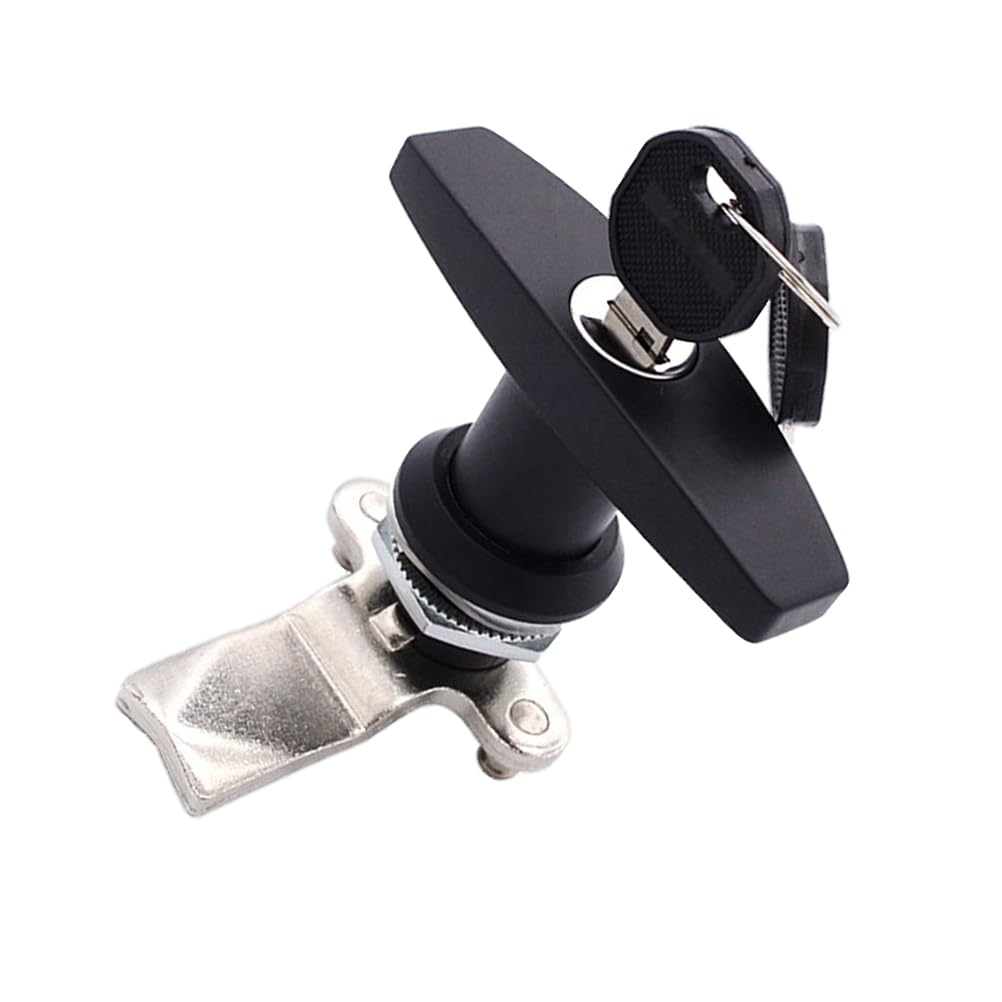 Housoutil Cerradura De Manija En T Impermeable Para Armario Eléctrico Y Caja De Herramientas Cerradura De Leva Fácil De Instalar Para Gabinetes De Control Y Cajones Industriales 2 Piezas