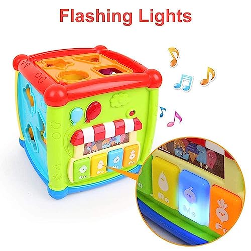 Image of Busy Cube for Kids Montessori Toy Sensory Busy Board Travel Toy for Toddlers (Fancy Cube)