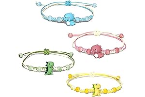 4 Pcs Cute Dino Jewelry Bracelet Set: A Unique Dinosaur Adventure
