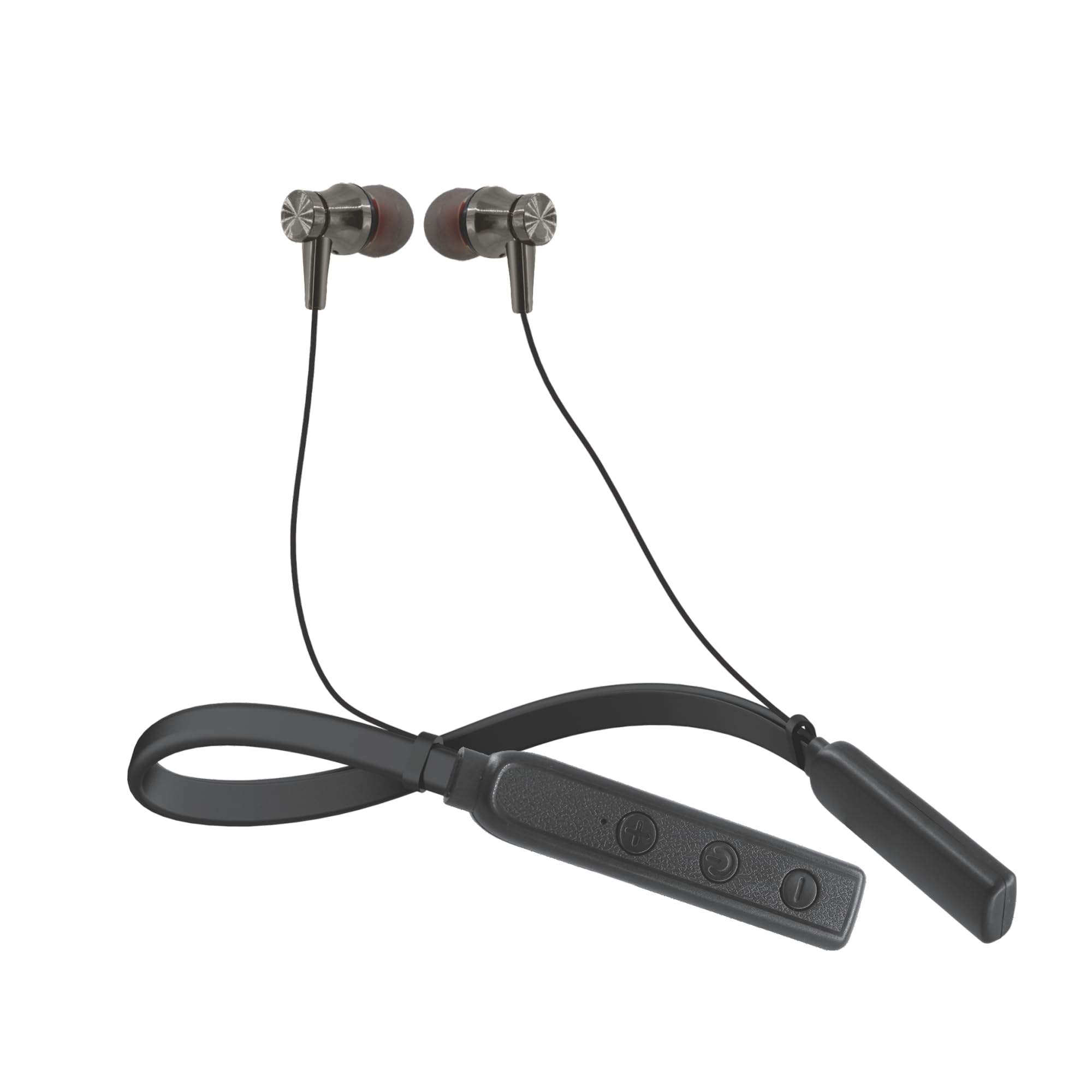 Hitech Tune Pure Bass Wireless Neckband, 50 Hours Music Play Time, Type-C Input, Bluetooth 5.3V, Stereo Surround, HD Microphone, Remote Control, Black-image-2