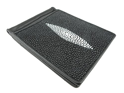 Genuine Stingray Skin Money Clip Slim Fold Wallet