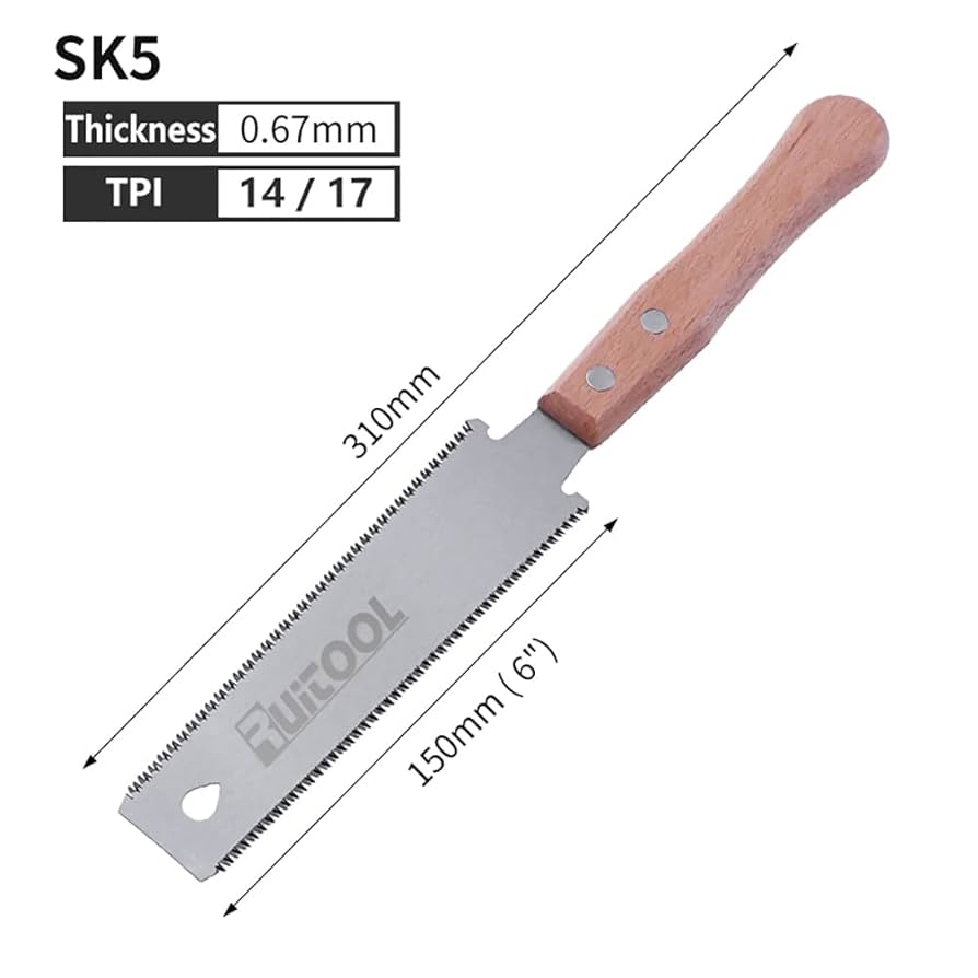 RUITOOL Hand Saw 6&7 Inch Double Edge Ruitool Japanese Pull