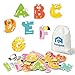 Coogam Letras Magnéticas 26Pcs Jumbo Alfabeto ABC Colorido Animal Forma Imanes de Nevera en mayúsculas Grandes Juego de Juguetes educativos Juegos de Aprendizaje de ortografía para niños