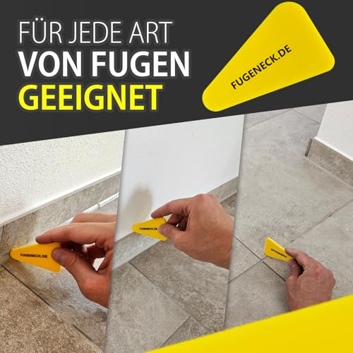 FUGENECK® - Das perfekte Fugenerstellungs Set mit allen Radien was du brauchst - Für Anfänger und Profis mit Anleitung (Abzieherset + Glättemittel + Sprühflasche)