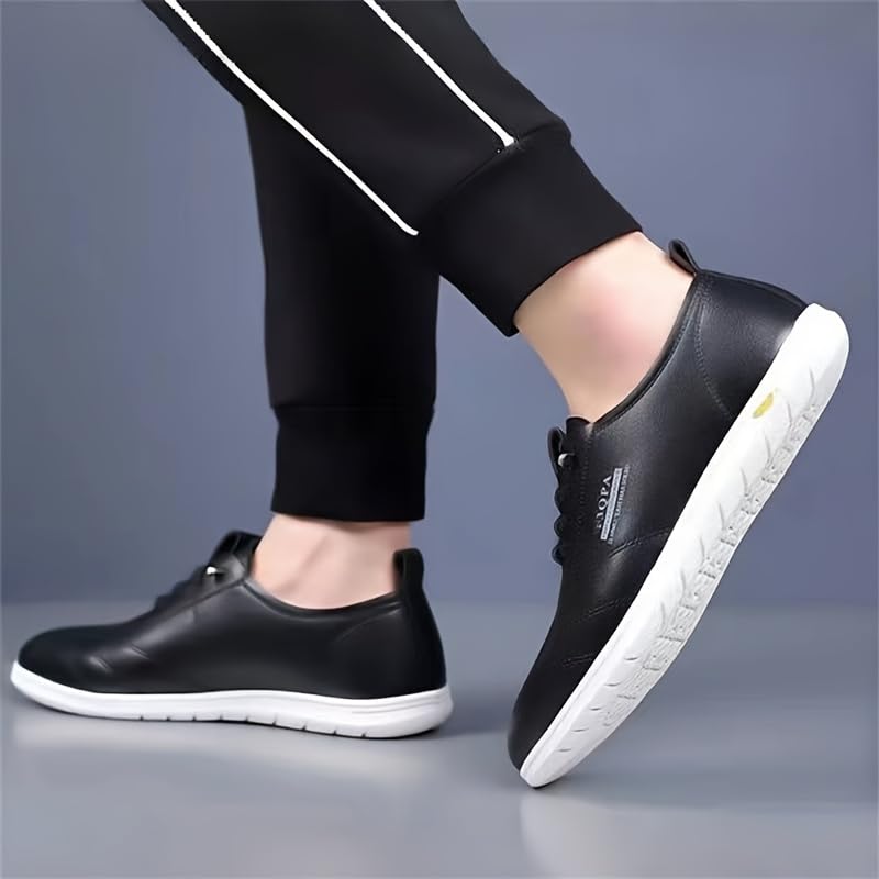 Men's Lace-Up Casual Sports Shoes - Rubber Sole Design for Daily Work & Leisure Activities4