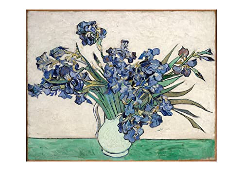 Affiche Vincent Van Gogh Irises 1890 encadrée Spiffing Prints format medium rendu mat
