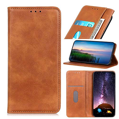 Wuzixi Funda para Nokia 1.3. Ranuras para Tarjetas, PU Cuero Flip Folio Carcasa, con Soporte Plegable Apto para Nokia 1.3 Smartphone.Marrón