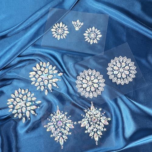 Image of LLOUSSAK 4 Pairs Rhinestone Pasties, Crystal Nipple Tassels Women, Nipple Covers Sexy Jewelry Non Piercing for Body