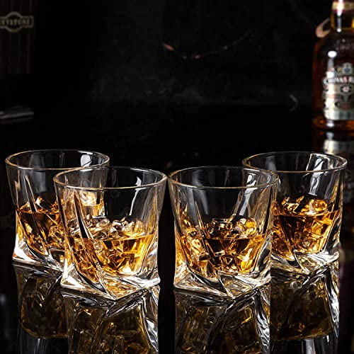Image of Whiskey Glass Transparent, 310 ML, Whisky Glass, Diamond Design Bar Glass for Drinking Bourbon, Whisky, Scotch, Cocktails, Cognac - Old Fashioned Cocktail Tumblers Set of 6 (time .$., 6)