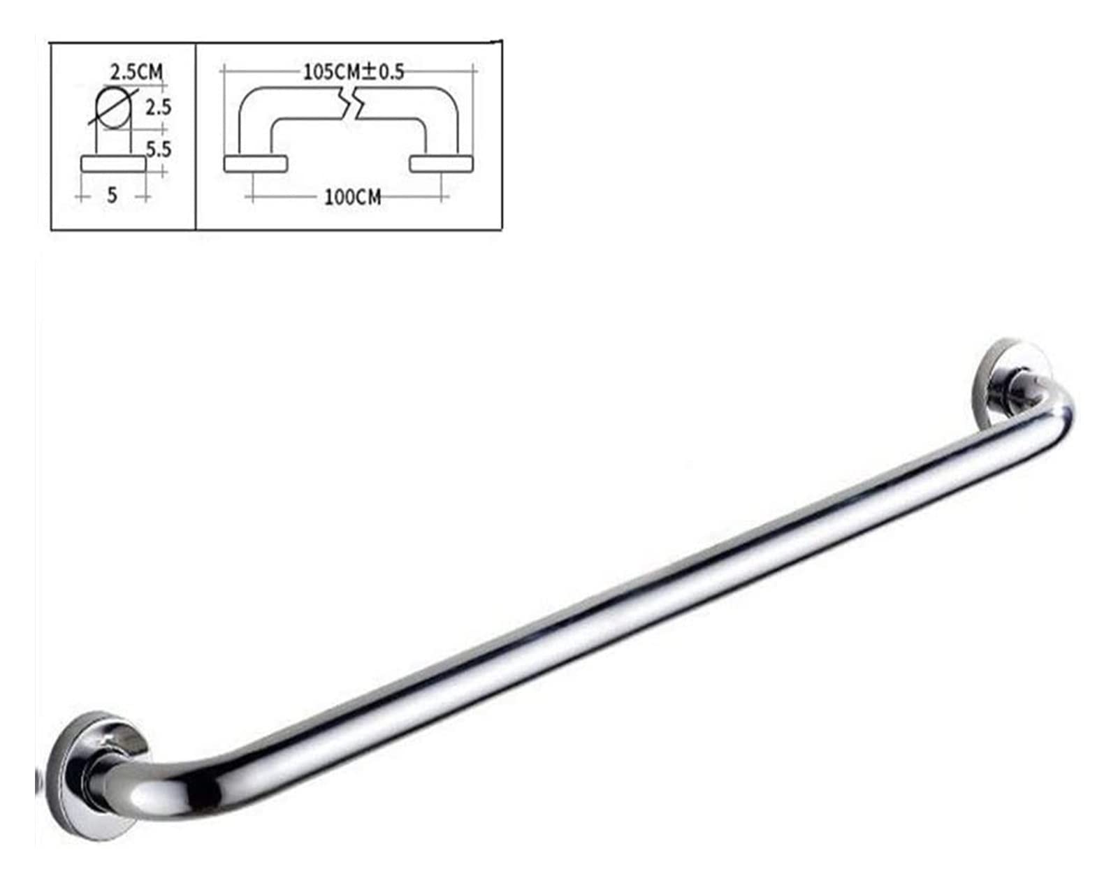 Baño para Agarraderas Pasamanos de seguridad, pasamanos de acero inoxidable cromado, asideros de barra, pasamanos for el cuidado del hogar