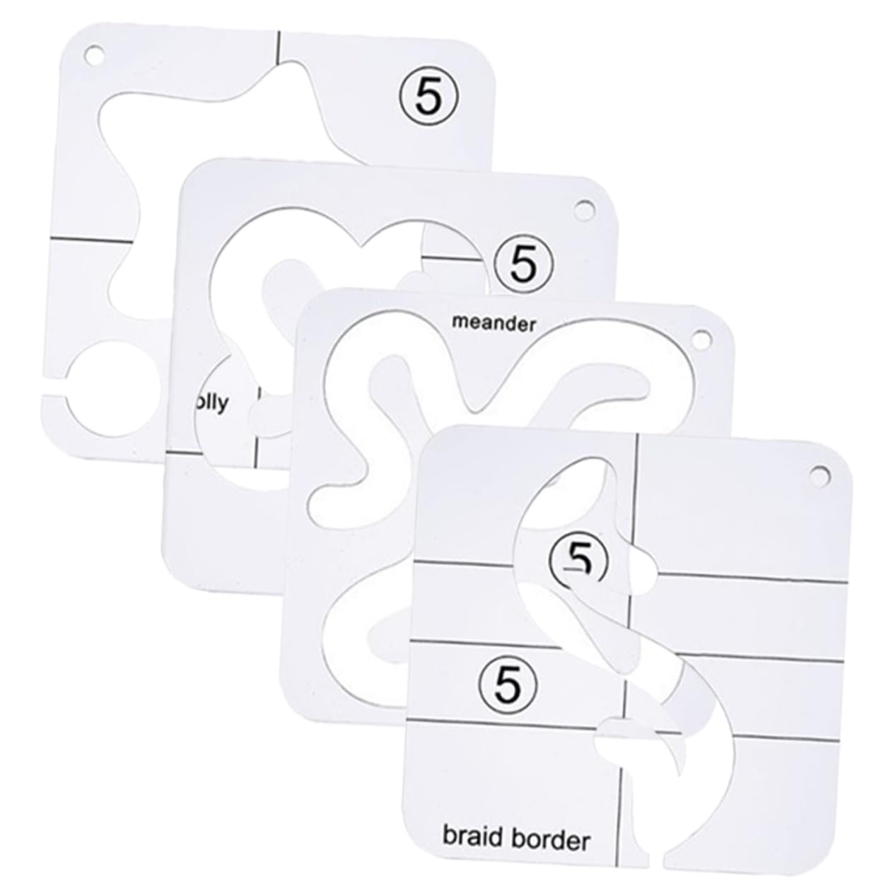 Housoutil 20 Piezas Plantilla de Acolchado Acrílica Duradera para Costura DIY para Dibujar y Bordar Herramienta Práctica para Manualidades y Regalo