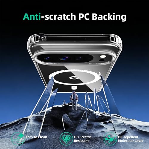 Image of ONES Magnetic for Google Pixel 10 Pro / 10 Slim Case, Compatible with Magsafe, Military-Grade Drop Guard, Anti-Yellowing, Shockproof Cover for Pixel 10 Pro / 10, Scratch-Resistant, Transparent