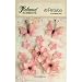 Petaloo Textured Elements Burlap Decorative Flowers and Butterflies, Pink, 10-Pack