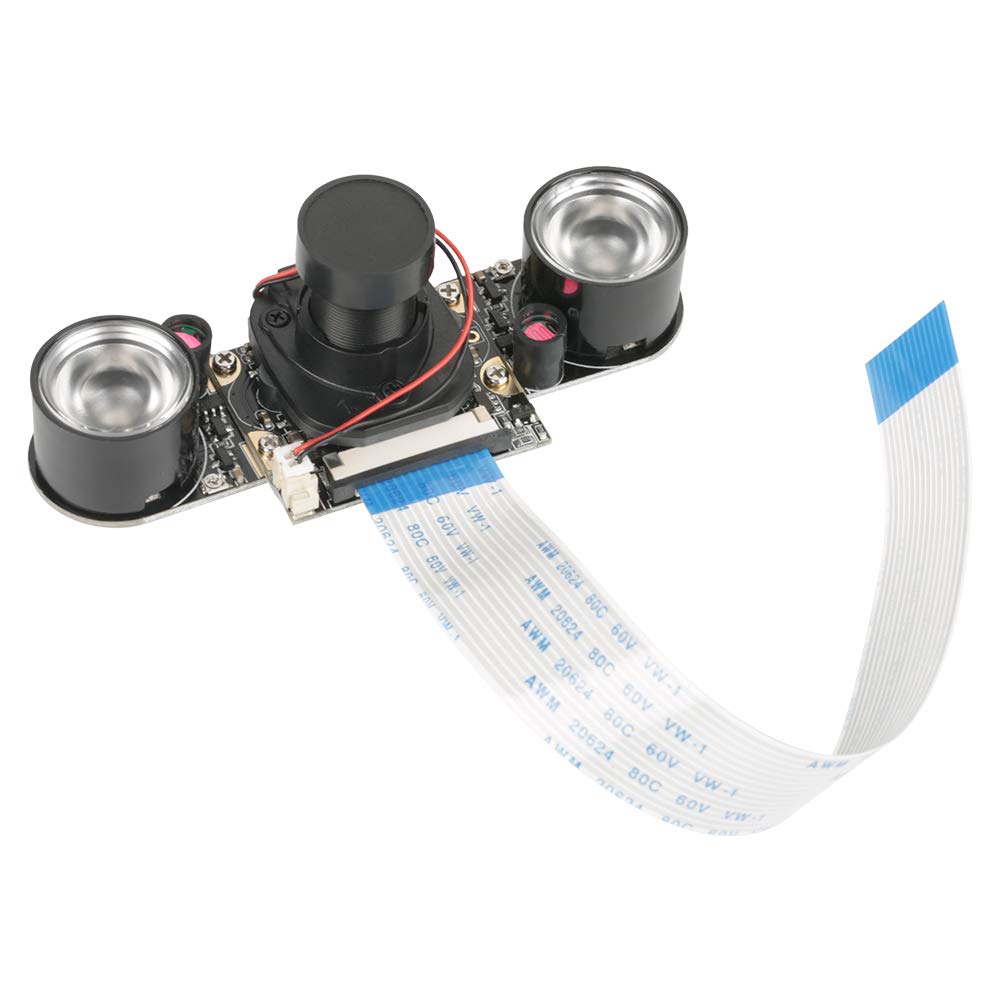 Camera Module Board, with 2 Vision Fill Lights IR Cut Camera Module, Manual Switch 3.15X1.18X1.18Inch for Raspberry Pi B 3/2 Display Screen-image-33