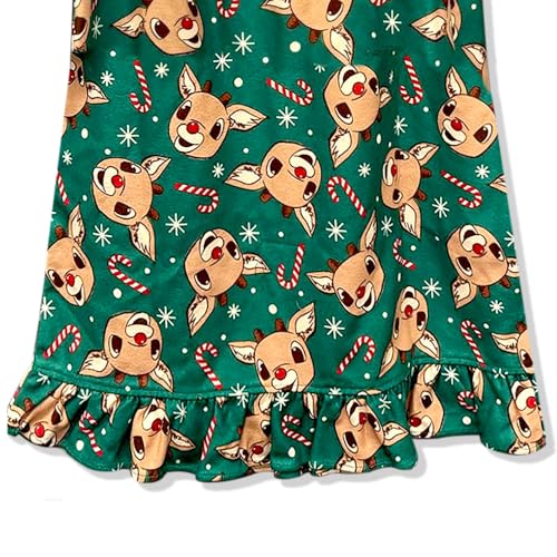 Komar Kids Rudolph The Red Nosed Reindeer Pajamas Girls Nightgown - Cozy Christmas Loungewear PJs for Toddlers Girls4