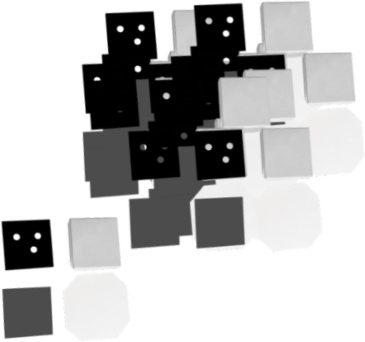 Fonowx DIYフォト冷蔵庫用の100ピース/個四角い冷蔵庫消耗品、63.5x63.5mm, アクリル