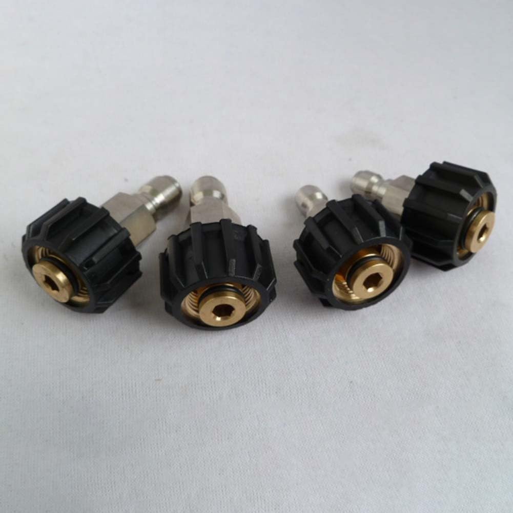 Quick Connect Pressure Washer Adapter, 14 38 inch Male to M22 14 15 mm Female, Convenient and Reliable (3/8 QD male to M22 15mm female)