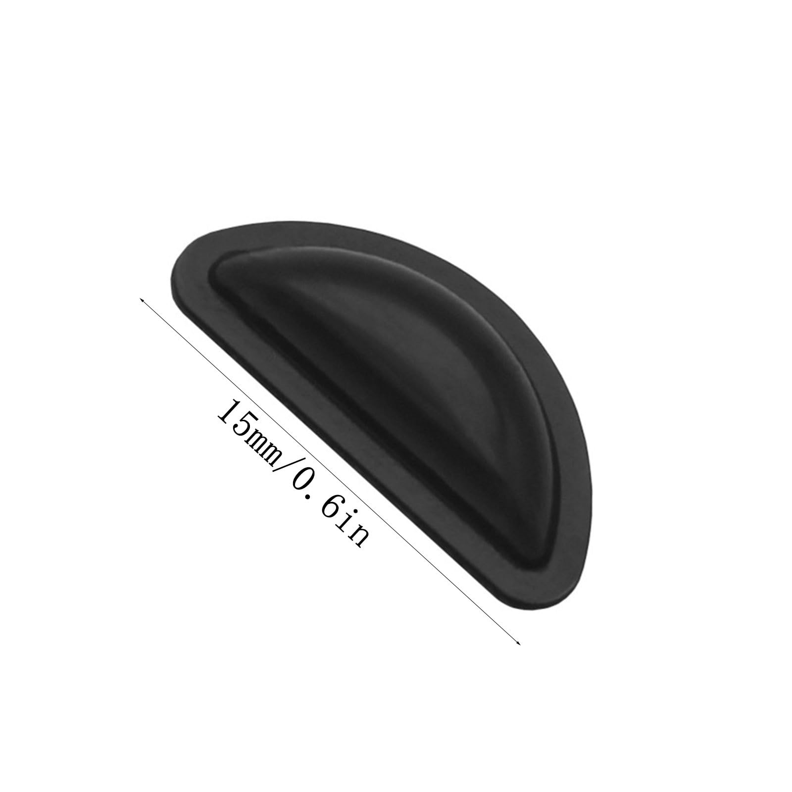 Selbstklebende Silikon-Nasenpads für Brillen weiche Polster für Lesebrillen Sonnenbrillen rutschfeste Auflage mit 3 mm Stärke schwarzes Zubehör für komfortablen Sitz 2Stücke (Black, 1.5X1CM)