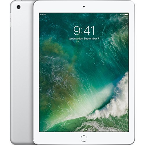 Apple iPad with WiFi + Cellular, 128GB, Silver (2017 Model)