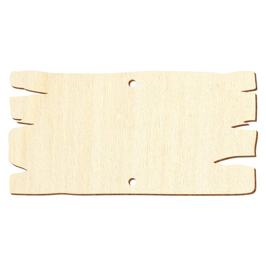 Cartel de madera con aspecto de tablero de madera con 2 agujeros verticales – 5 x 2,5 cm hasta 50 x 25 cm, decoración para manualidades, paquete con: 25 unidades, altura x anchura: 50 x 25 cm