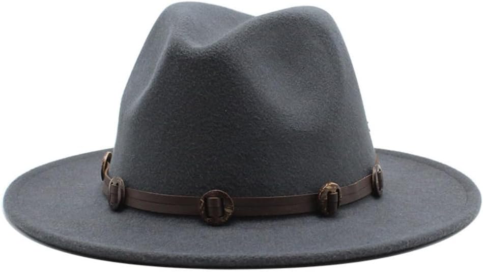 Wide Brim Fedora Hat, Hot Pink, Western Style with Brown Leather Band