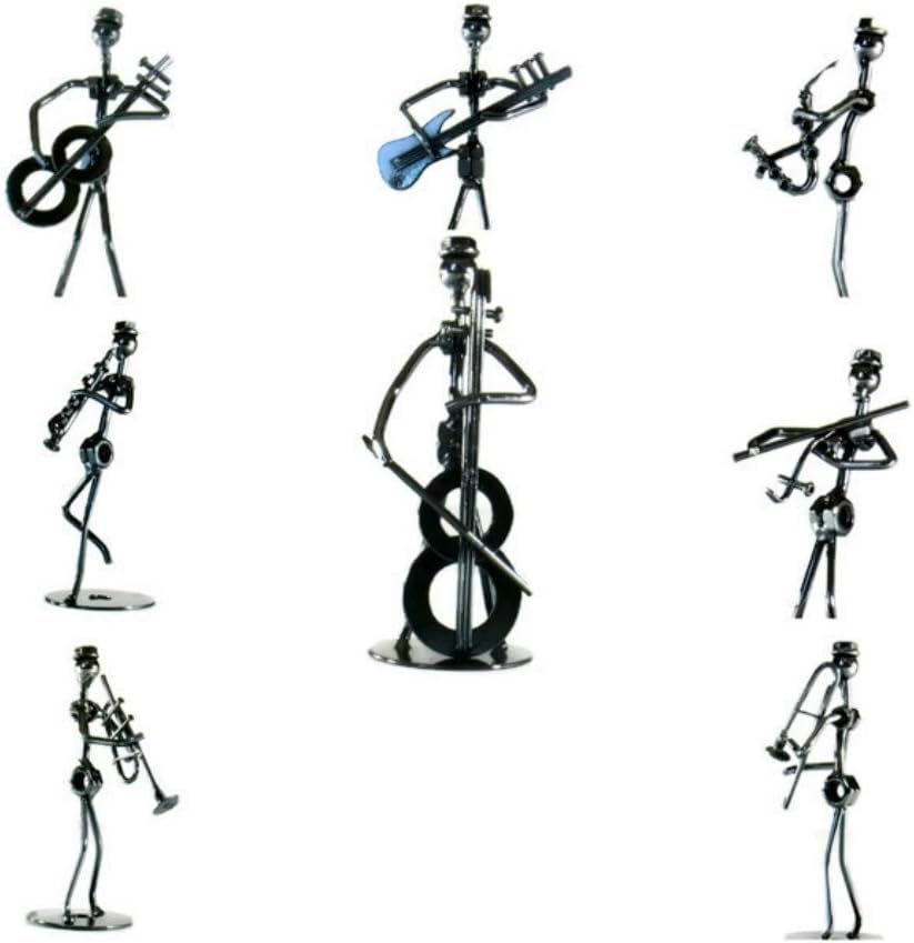 5" Metal Musician Orchestra Set - Includes Cello, Acoustic Guitar, Trombone, Trumpet, Clarinet, Electric Guitar, Violin, and Saxophone Player