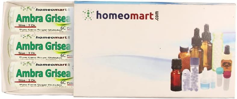 homeomart.com Ambra Grisea Homeopathy Pellets (Pills) in 6C Potency, Pack of 3