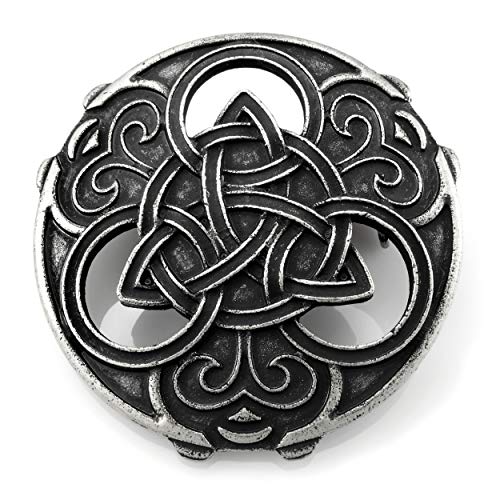 URBANTIMBER Broche Vikingo Triquetra con Nudos celtas - Plata