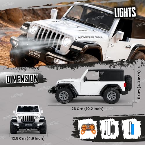 Image of Zest 4 Toyz Remote Control Car Toy for Kids Adults | 1:16 Rechargeable Off-Road Drift RC Jeep | Openable Doors | High Speed | 35+ft Range 2.4GHz Remote Control | USB Charging Cable | Birthday Gift