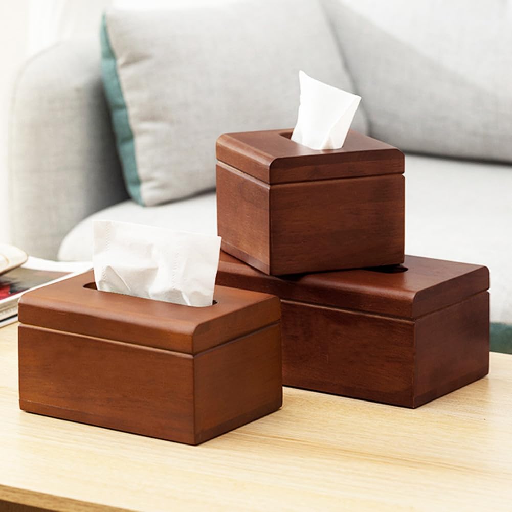 Stylische Bambus-Taschentuchbox-Abdeckung In Schwarz – Ordnung & Deko Für Bad, Wohnzimmer & Büro