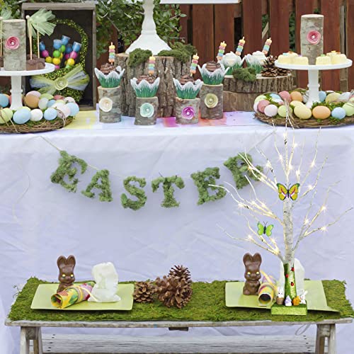 Eambrite Tabletop Tree Spring Decor, Easter Tree With Timer Battery Powered, White Birch Tree Rustic Farmhouse Centerpiece Table Artificial Twig Tree Decorations For Home Party Indoor (2 Ft/24 Led) #TOP6