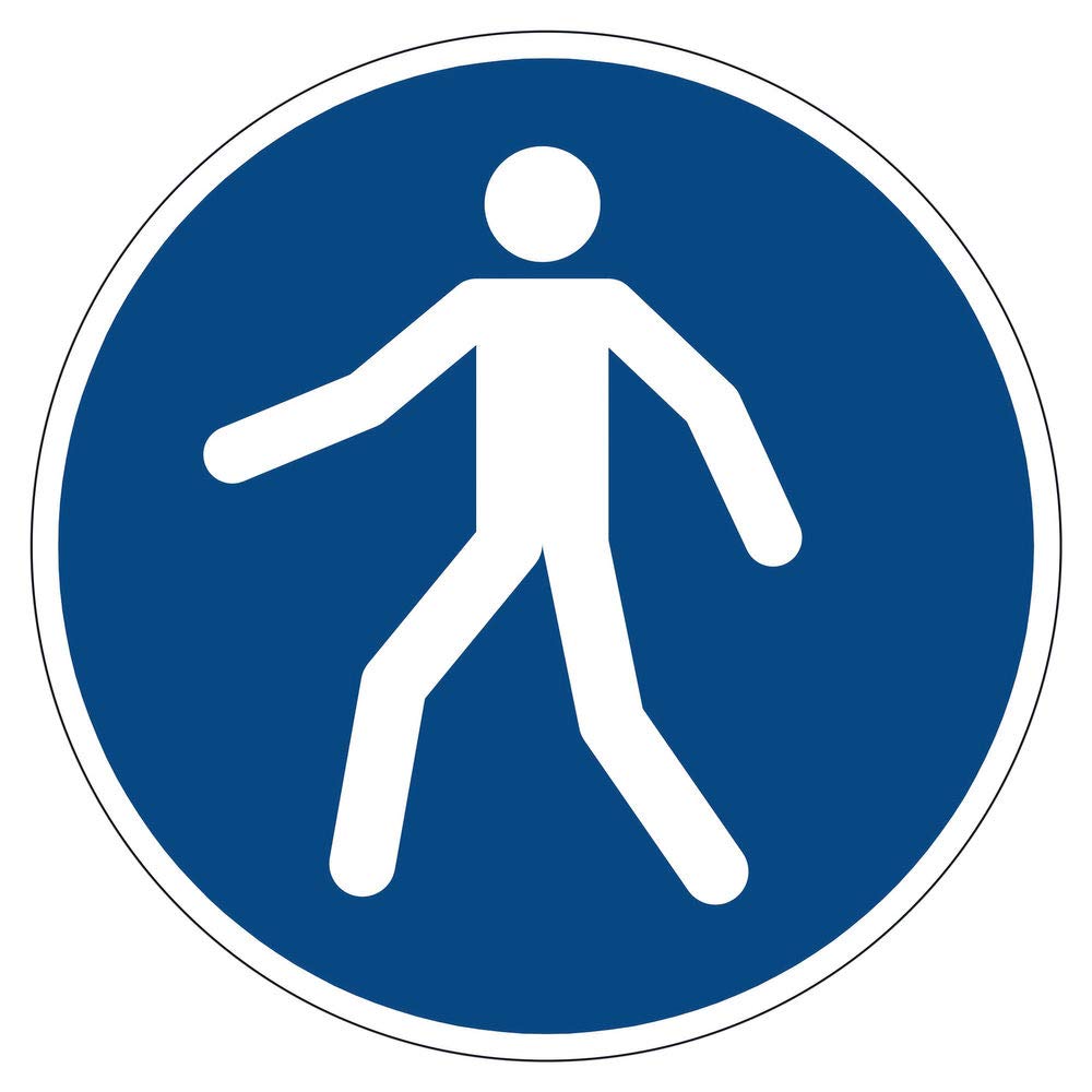 Floor Sign Use Walkway, 430mm x 0.4mm
