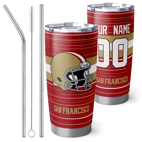 Image of San Francisco Tumbler 20oz Travel Mug Gifts Custom Name Number