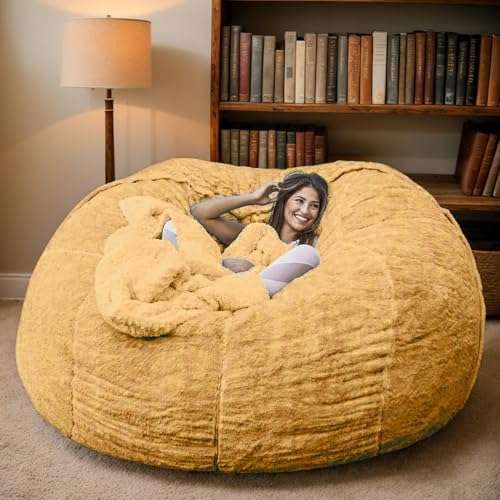 Pouf gigante per lettura, morbido e confortevole, in velluto, senza imbottitura, rotondo, oversize, per adulti, soggiorno e camera da letto, 130 x 60 cm