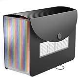 Carpeta Clasificadora de Acordeon,BluePower A4 Carpetas Plastico 24 Bolsillos conTapa Separadores Archivador Acordeón ,Colores Clasificador Organizador Documentos Archivadores de para Oficina Escuela