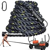 Brobantle Weight Sled Pulling Rope 50FT, Trainer Physical Training Strength Rope for Workout Sled,Tire Pulling Workout, Fitness Resistance,Football Exercise Equipment for Men and Women