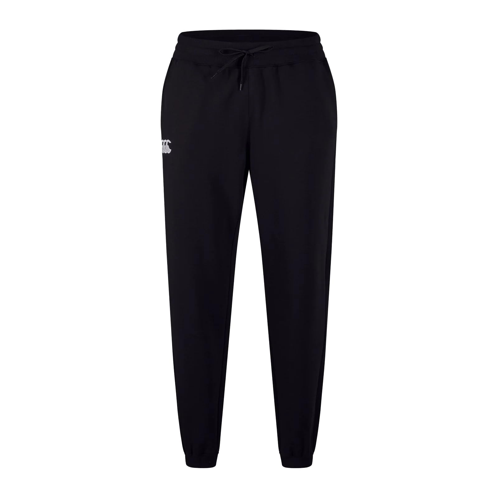 Canterbury Men's CCC Leisure Sweatpants | Jogging Bottoms | Cuffed Hem | Embroidered Logo Fleece Joggers, Black, M