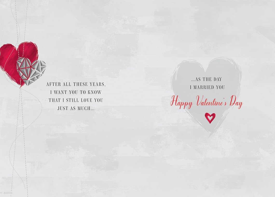Piccadilly Greetings Valentine's Day Card, Sending My Husband All My Love - 9 x 6 inches