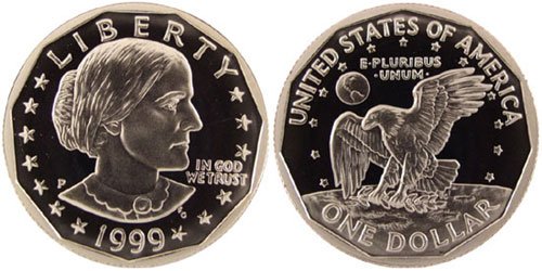 1999 Various Mint Marks Susan B Anthony Philadelphia And Denver 1999 Susan B Anthony BU Brilliant Uncirculated