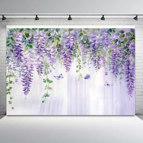 Fondo fotográfico morado para bodas 8x6 pies miniatura 2