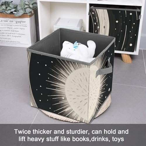 Bacs de rangement noirs et blancs pliables 27,6 cm pour vêtements