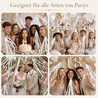 Xnegau Wedding Wands Hochzeit 30 Stück mit Glöckchen,Weiß – Ansicht 7