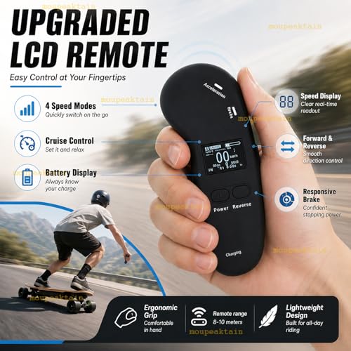 Longboard électrique 350W avec télécommande et 4 vitesses