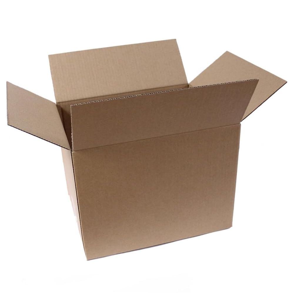 Pack of 15 SINGLE WALL Packing Carton Boxes | Flat-Packed & Strong 12" x 9" x 9" (305 x 229 x 229)