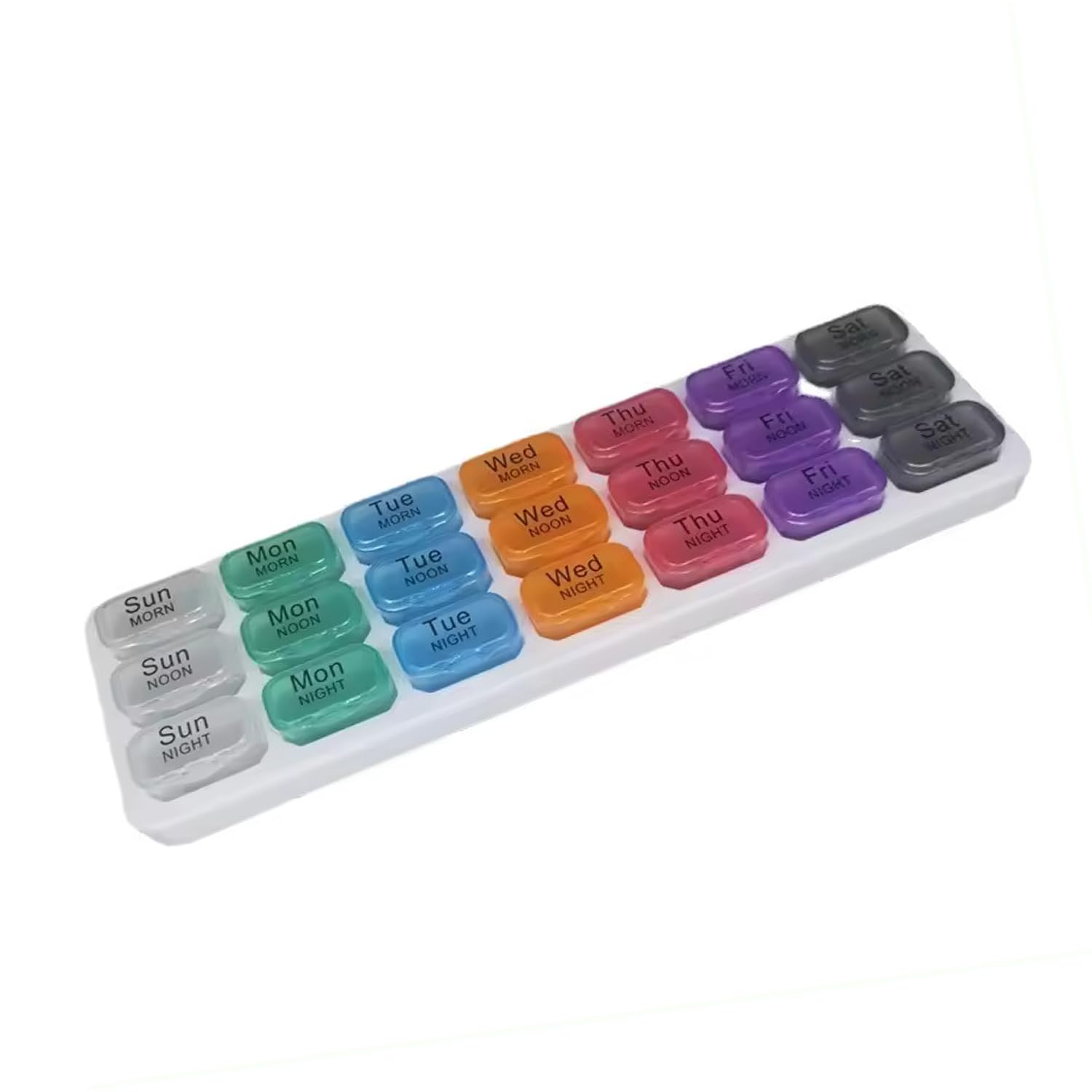 SHREETA Weekly Pill Organizer 3 Times A Day, 7 Day Pill Box Organizer Weekly Pill Box Case with 21 Large Compartments for Morning Noon Evening-Portable 7-day Organizer with Day Reminder Pill Box-image-42
