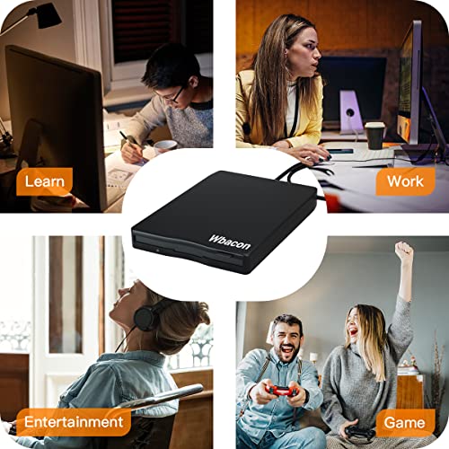 Wbacon Dual Interface3.5 Usb External Floppy Disk Drive Portable 1.44 Mb Fdd For Pc Windows Xp 7 8 10 11.Usb3.0&Type C #TOP7