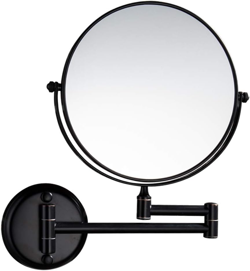 Wall Mount Makeup Mirror with 5X Magnification,Double Sided Magnifying Makeup Mirror for Bathroom,Oil-Rubbed Bronze Finish,No Light, 8 Inch