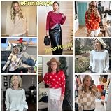 PrinStory Pullover Damen Strickpullover Langarm Rundhals Elegant Lässig Sweatshirt Warm Damen Winter Pullis Strickwaren (Weinrot, S)