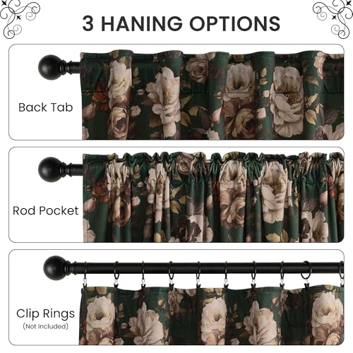 NICETOWN Dark Green Vintage Velvet Curtains 96 Inches Long, 2 Panels by NICETOWN - Used condition - Image 2